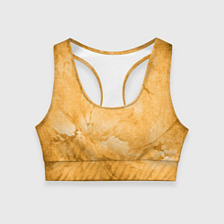 Топик спортивный женский Абстракция - bright yellow, цвет: 3D-принт