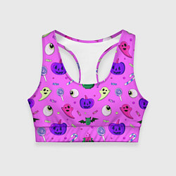 Топик спортивный женский Halloween pink, цвет: 3D-принт