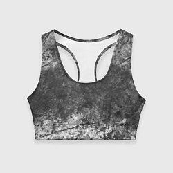 Женский спортивный топ Абстракция - grey and white wall with cracks