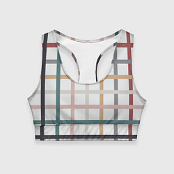 Топик спортивный женский Плетенка пастельная, цвет: 3D-принт