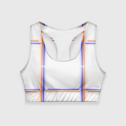 Женский спортивный топ Neon white orange light blue