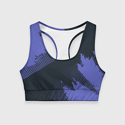 Женский спортивный топ Абстрактная текстура в синем