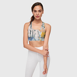Топик спортивный женский Цветы полевые, цвет: 3D-принт — фото 2