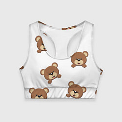 Женский спортивный топ Мордашка мишки