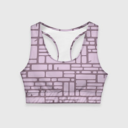 Топик спортивный женский Кирпичная кладка, цвет: 3D-принт