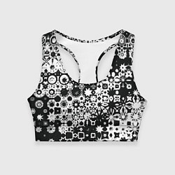 Женский спортивный топ Черно-белая метаморфоза