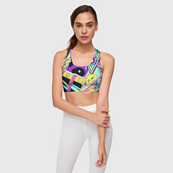 Топик спортивный женский Пришелец, цвет: 3D-принт — фото 2