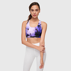 Топик спортивный женский Взрывной индиго светлый, цвет: 3D-принт — фото 2
