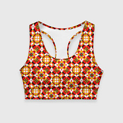 Женский спортивный топ Пестрый узорчатый паттерн