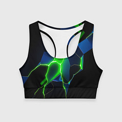 Женский спортивный топ Neon green glow