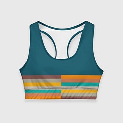 Женский спортивный топ Индиго и шумовой градиент заката с текстурой