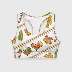 Женский спортивный топ Рождественский дух