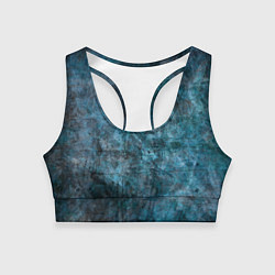 Топик спортивный женский Абстракция - dark blue, цвет: 3D-принт