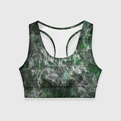 Топик спортивный женский Абстракция - acid boom, цвет: 3D-принт