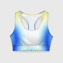 Топик спортивный женский Color yellow blue white, цвет: 3D-принт