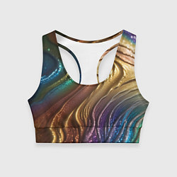 Женский спортивный топ Сморщенные складочки жидкости