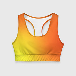 Топик спортивный женский Color orange red, цвет: 3D-принт
