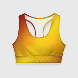 Топик спортивный женский Color yellow red gradient, цвет: 3D-принт