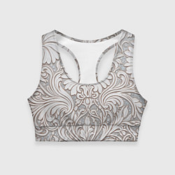 Женский спортивный топ Вензельные цветы