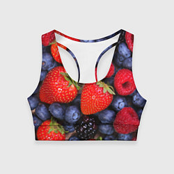 Топик спортивный женский Berries, цвет: 3D-принт