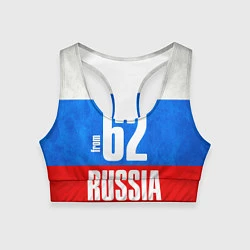 Топик спортивный женский Russia: from 62, цвет: 3D-принт