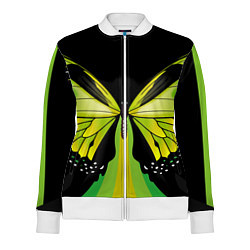 Олимпийка женская Салатовая бабочка, цвет: 3D-белый