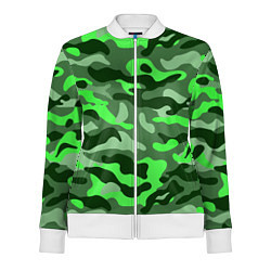 Олимпийка женская CAMOUFLAGE GREEN, цвет: 3D-белый