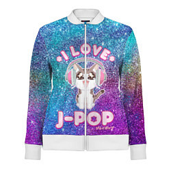Олимпийка женская I Love Cat Pop, цвет: 3D-белый