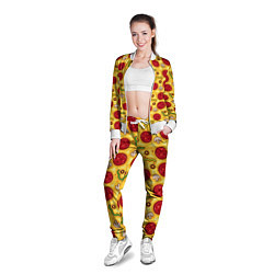 Олимпийка женская Pizza salami, цвет: 3D-белый — фото 2