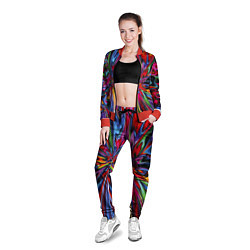 Олимпийка женская Color pattern Impressionism, цвет: 3D-красный — фото 2
