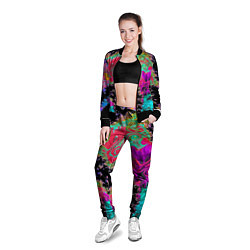 Олимпийка женская Сюрреалистическая фрактальная композиция Мода Surr, цвет: 3D-черный — фото 2