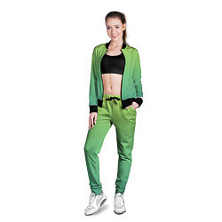 Олимпийка женская Shades of Green GRADIENT, цвет: 3D-черный — фото 2