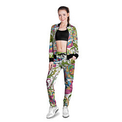 Олимпийка женская Fashionable floral Oriental pattern Summer 2025, цвет: 3D-черный — фото 2