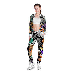Олимпийка женская Underground pattern Fashion trend, цвет: 3D-белый — фото 2