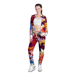 Олимпийка женская Красочный фрактальный паттерн Fashion trend, цвет: 3D-белый — фото 2