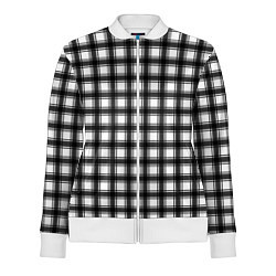 Олимпийка женская Black and white trendy checkered pattern, цвет: 3D-белый