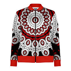 Женская олимпийка Красно-черный калейдоскоп мандала