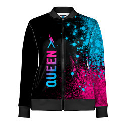 Олимпийка женская Queen - neon gradient: по-вертикали, цвет: 3D-черный