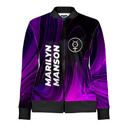 Олимпийка женская Marilyn Manson violet plasma, цвет: 3D-черный