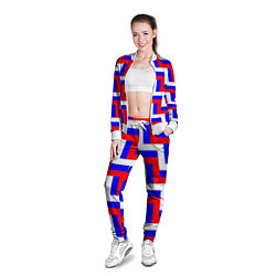 Олимпийка женская Плетение триколор, цвет: 3D-белый — фото 2