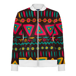 Женская олимпийка Разнообразный узор - треугольники, линии и круги