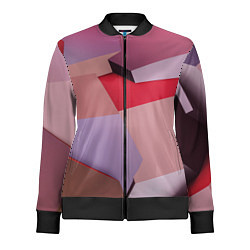 Олимпийка женская Розовое абстрактное множество кубов, цвет: 3D-черный