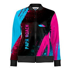 Женская олимпийка Papa Roach - neon gradient: надпись, символ