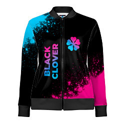 Женская олимпийка Black Clover - neon gradient: надпись, символ