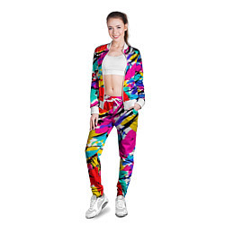 Олимпийка женская Абстрактные узоры штрихи, цвет: 3D-белый — фото 2