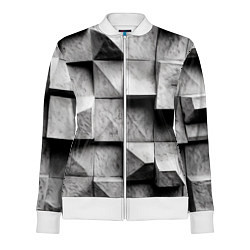 Олимпийка женская Каменные плиты и обман зрения, цвет: 3D-белый