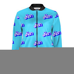 Олимпийка женская Синий логотип Кен - паттерн, цвет: 3D-черный
