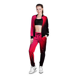 Олимпийка женская Градиент ярко-розовый, цвет: 3D-черный — фото 2