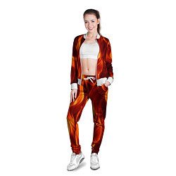 Олимпийка женская Пламя огня, цвет: 3D-белый — фото 2