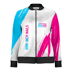 Олимпийка женская Nine Inch Nails neon gradient style: надпись, симв, цвет: 3D-черный